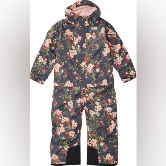 The North Face Insulated Jumpsuit in VANADIS GREY-FLORAL Size 2T - Picture 1 of 16